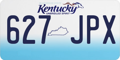KY license plate 627JPX