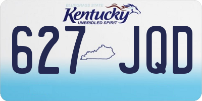 KY license plate 627JQD