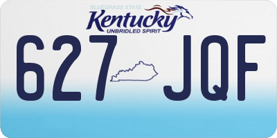 KY license plate 627JQF