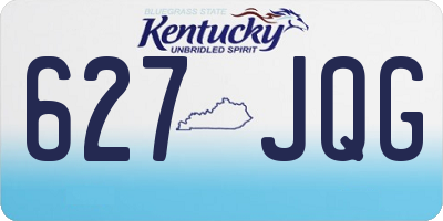 KY license plate 627JQG