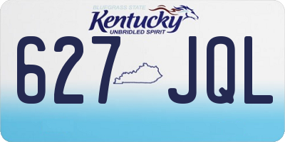 KY license plate 627JQL
