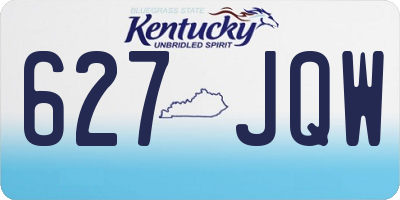 KY license plate 627JQW