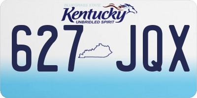 KY license plate 627JQX