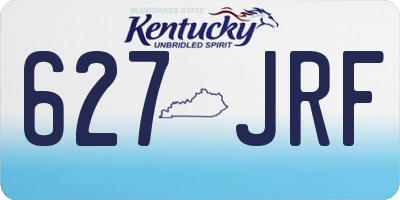 KY license plate 627JRF