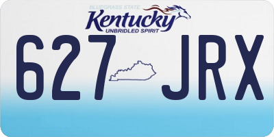 KY license plate 627JRX