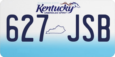 KY license plate 627JSB