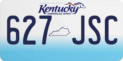 KY license plate 627JSC