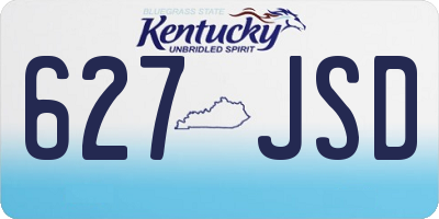 KY license plate 627JSD