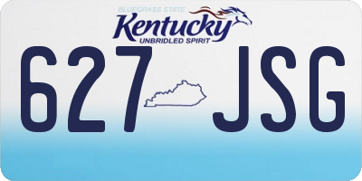 KY license plate 627JSG