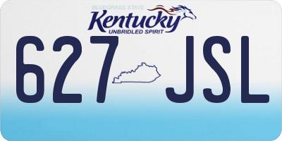 KY license plate 627JSL