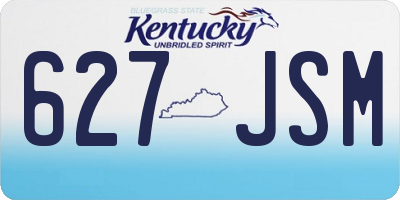 KY license plate 627JSM