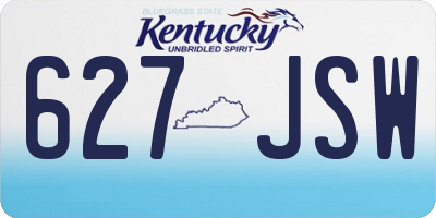 KY license plate 627JSW