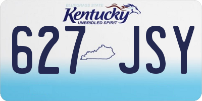 KY license plate 627JSY