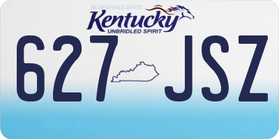 KY license plate 627JSZ