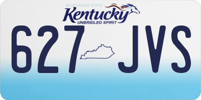 KY license plate 627JVS