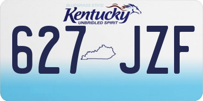 KY license plate 627JZF