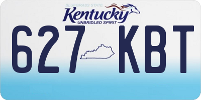 KY license plate 627KBT