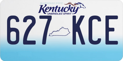 KY license plate 627KCE