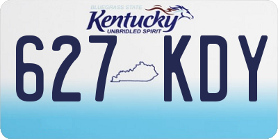 KY license plate 627KDY