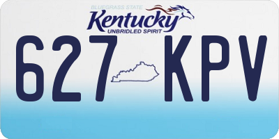 KY license plate 627KPV