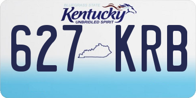 KY license plate 627KRB