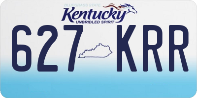 KY license plate 627KRR