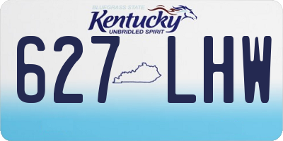 KY license plate 627LHW