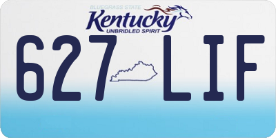 KY license plate 627LIF