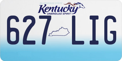 KY license plate 627LIG