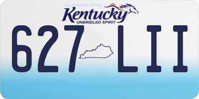 KY license plate 627LII
