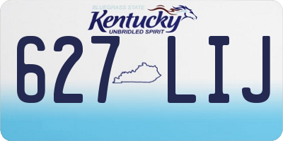 KY license plate 627LIJ