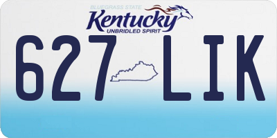 KY license plate 627LIK