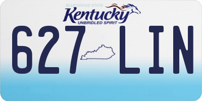 KY license plate 627LIN