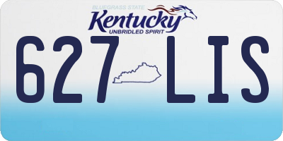 KY license plate 627LIS