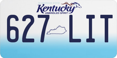 KY license plate 627LIT