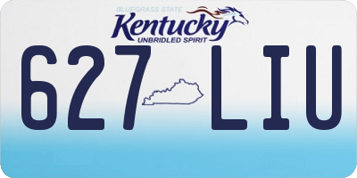 KY license plate 627LIU