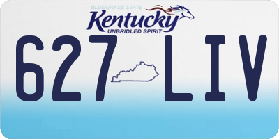 KY license plate 627LIV