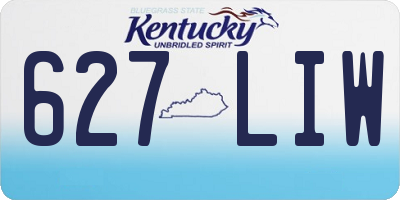 KY license plate 627LIW