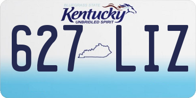 KY license plate 627LIZ