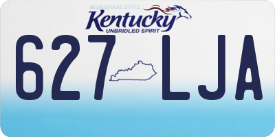 KY license plate 627LJA