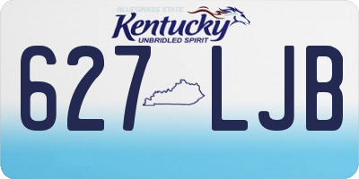 KY license plate 627LJB