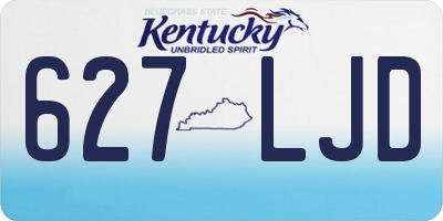 KY license plate 627LJD