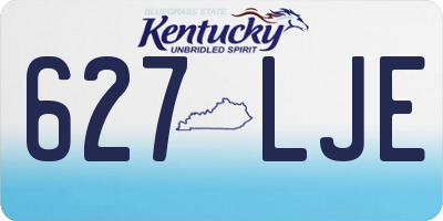 KY license plate 627LJE