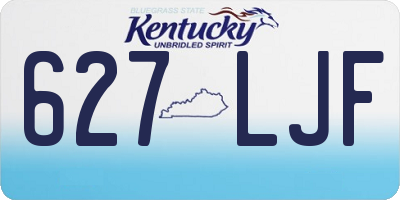 KY license plate 627LJF