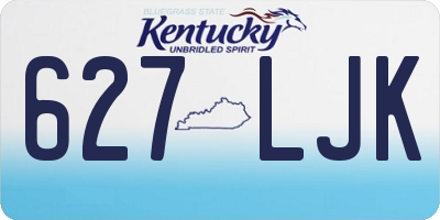 KY license plate 627LJK