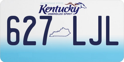 KY license plate 627LJL
