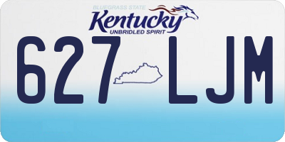 KY license plate 627LJM