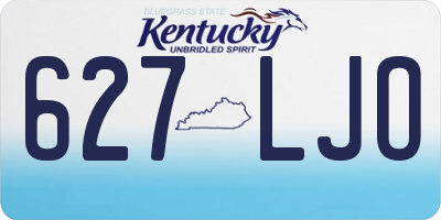 KY license plate 627LJO