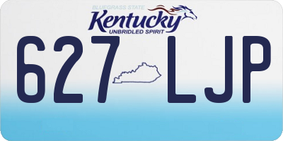 KY license plate 627LJP