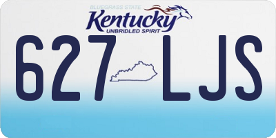 KY license plate 627LJS